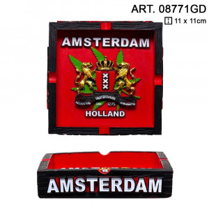 Popielniczka Amsterdam 11 cm x 11 cm (08771GD)