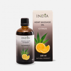 INDIA Konopny olejek do masażu - cytrusowy 100 ml