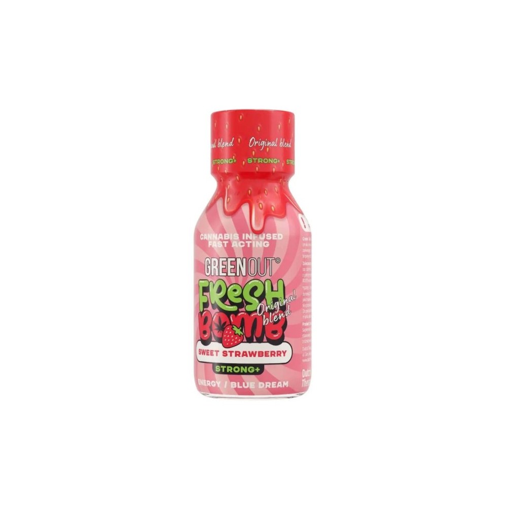 SHOT KONOPNY GREEN OUT® - FRESH BOMB - STRAWBERRY - STRONG +