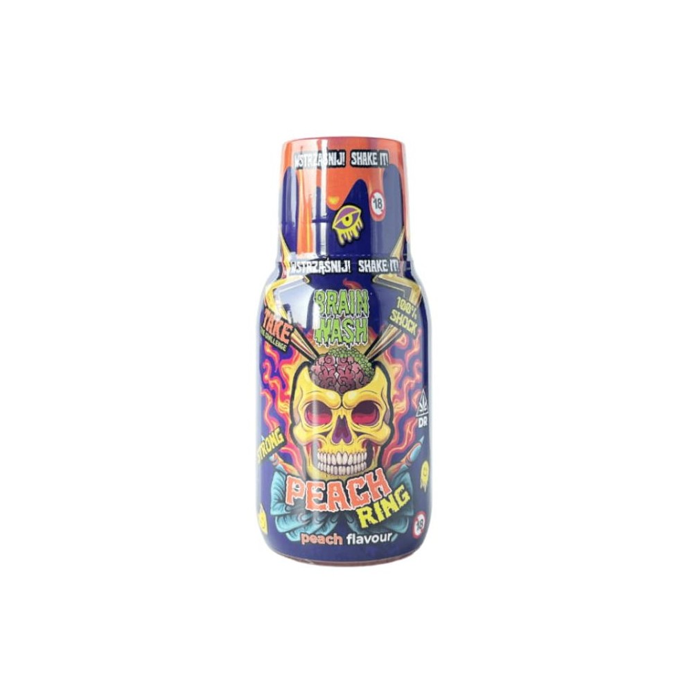 Shot konopny CBD Brain Wash Peach Ring 100ml