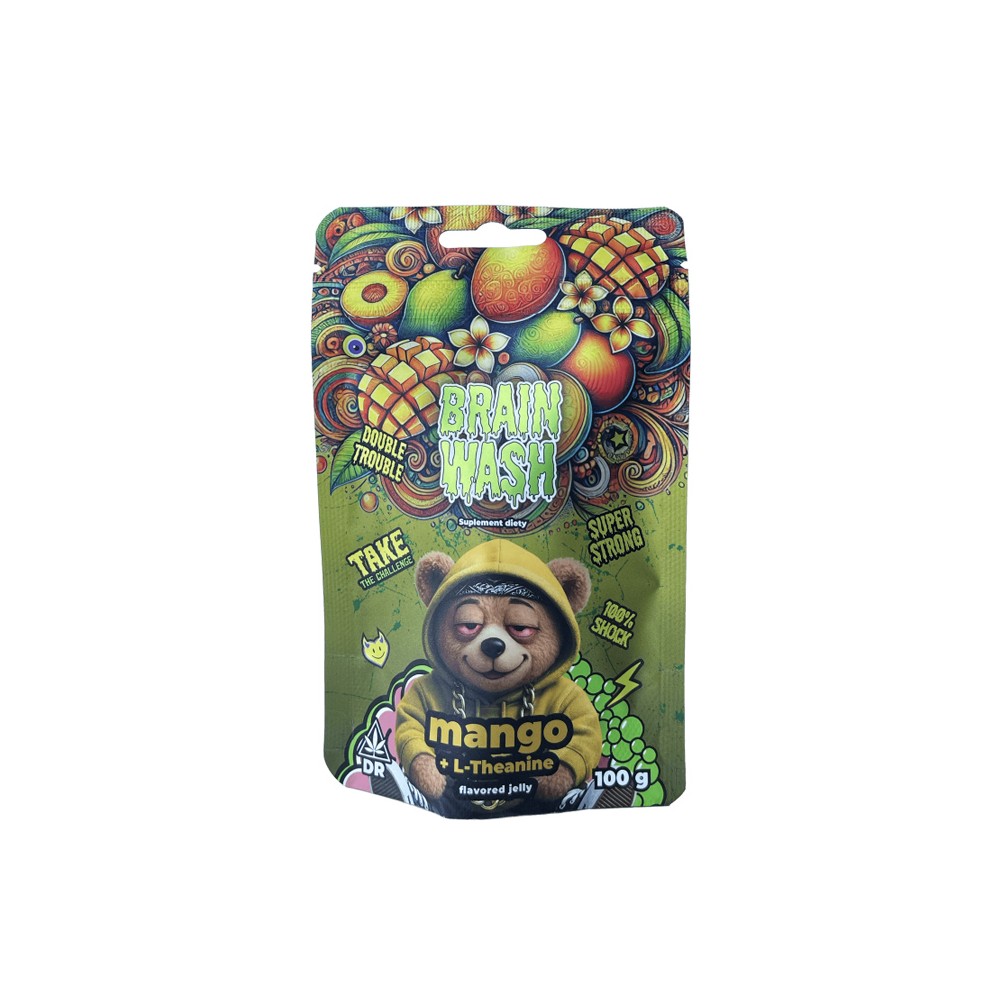 Żelki konopne CBD Brain Wash Mango 100g + L-Teanina